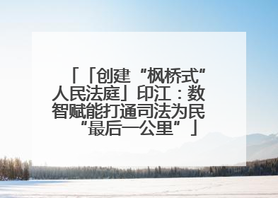 「创建“枫桥式”人民法庭」印江：数智赋能打通司法为民“最后一公里”