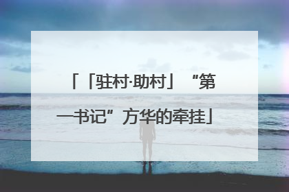 「驻村·助村」“第一书记”方华的牵挂