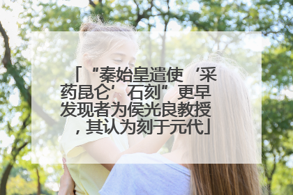 “秦始皇遣使‘采药昆仑’石刻”更早发现者为侯光良教授，其认为刻于元代