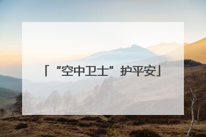 “空中卫士”护平安