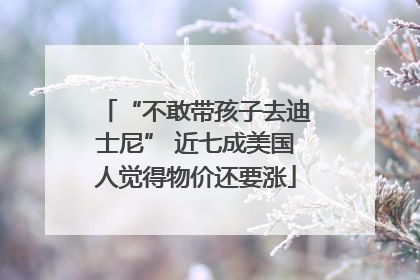 “不敢带孩子去迪士尼” 近七成美国人觉得物价还要涨