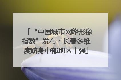“中国城市网络形象指数”发布：长春多维度跻身中部地区十强