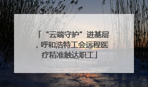 “云端守护”进基层，呼和浩特工会远程医疗精准触达职工