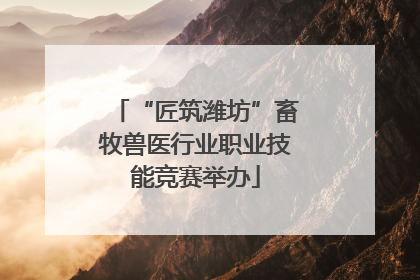 “匠筑潍坊”畜牧兽医行业职业技能竞赛举办