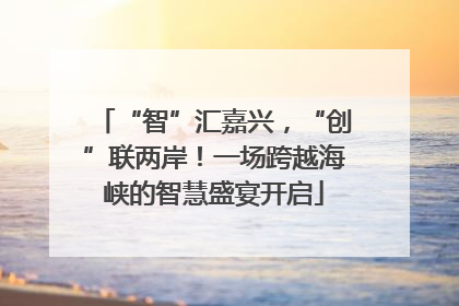 “智”汇嘉兴，“创”联两岸！一场跨越海峡的智慧盛宴开启