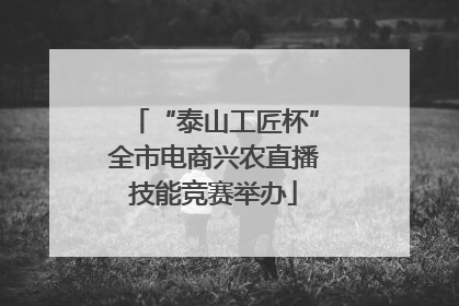 “泰山工匠杯”全市电商兴农直播技能竞赛举办