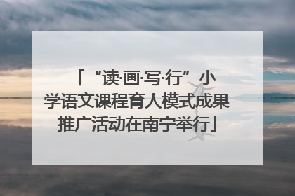 “读·画·写·行”小学语文课程育人模式成果推广活动在南宁举行