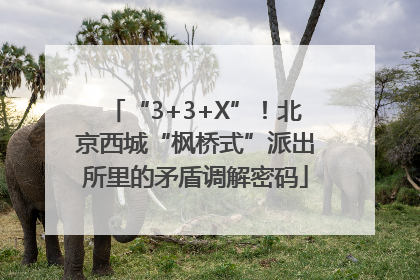 “3+3+X”！北京西城“枫桥式”派出所里的矛盾调解密码