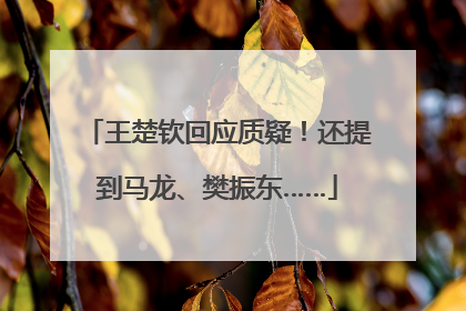 王楚钦回应质疑！还提到马龙、樊振东……