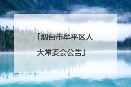 烟台市牟平区人大常委会公告