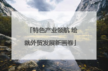 特色产业领航 绘就外贸发展新画卷