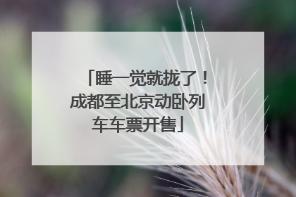 睡一觉就拢了！成都至北京动卧列车车票开售
