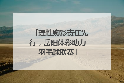 理性购彩责任先行，岳阳体彩助力羽毛球联赛