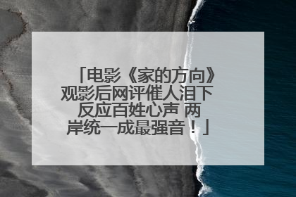 电影《家的方向》观影后网评催人泪下 反应百姓心声 两岸统一成最强音！