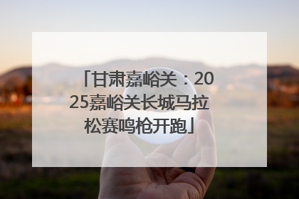 甘肃嘉峪关：2025嘉峪关长城马拉松赛鸣枪开跑