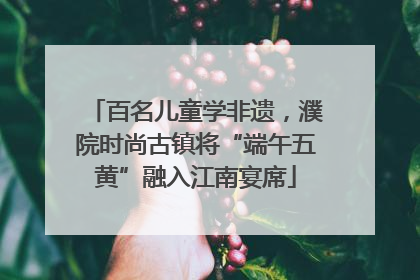 百名儿童学非遗，濮院时尚古镇将“端午五黄”融入江南宴席