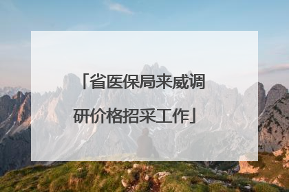 省医保局来威调研价格招采工作