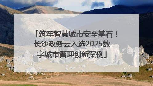 筑牢智慧城市安全基石！长沙政务云入选2025数字城市管理创新案例