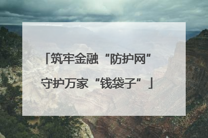 筑牢金融“防护网” 守护万家“钱袋子”