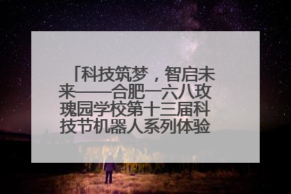科技筑梦，智启未来——合肥一六八玫瑰园学校第十三届科技节机器人系列体验赛燃动校园