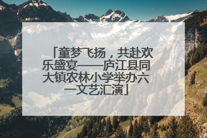 童梦飞扬，共赴欢乐盛宴——庐江县同大镇农林小学举办六一文艺汇演