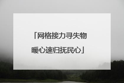 网格接力寻失物 暖心速归抚民心