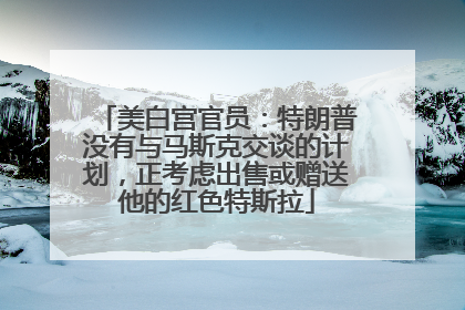 美白宫官员：特朗普没有与马斯克交谈的计划，正考虑出售或赠送他的红色特斯拉
