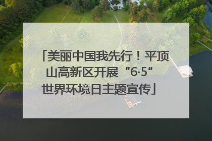 美丽中国我先行！平顶山高新区开展“6·5”世界环境日主题宣传