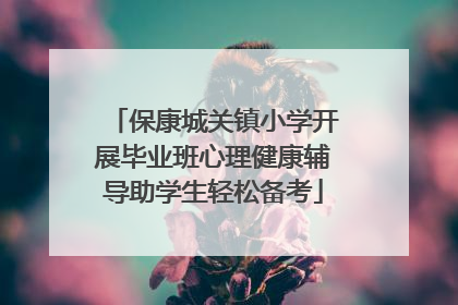 保康城关镇小学开展毕业班心理健康辅导助学生轻松备考
