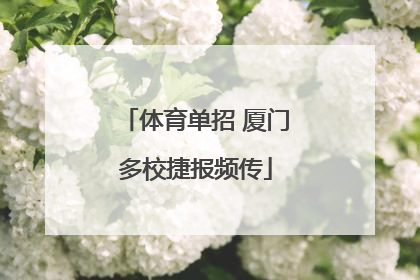 体育单招 厦门多校捷报频传