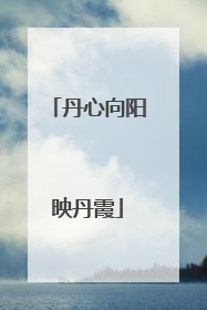 丹心向阳映丹霞