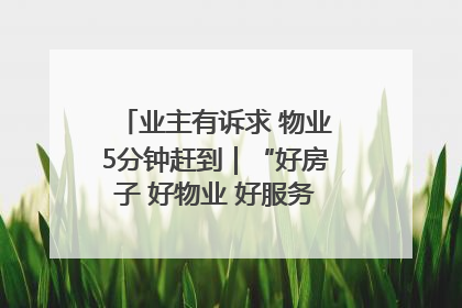 业主有诉求 物业5分钟赶到｜“好房子 好物业 好服务”系列报道④