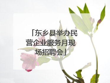 东乡县举办民营企业服务月现场招聘会