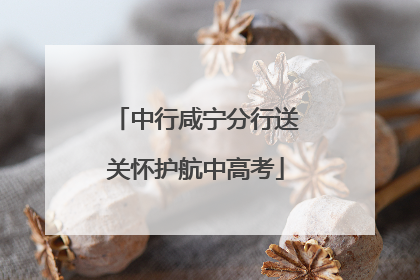 中行咸宁分行送关怀护航中高考