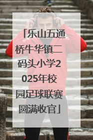 乐山五通桥牛华镇二码头小学2025年校园足球联赛圆满收官
