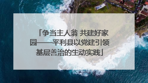 争当主人翁 共建好家园——平利县以党建引领基层善治的生动实践