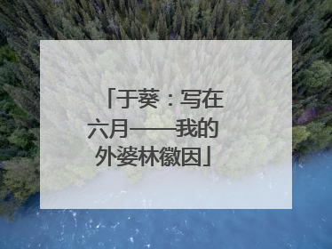 于葵：写在六月——我的外婆林徽因