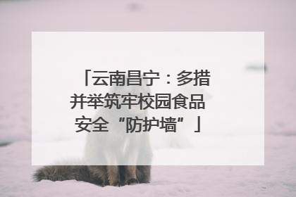 云南昌宁：多措并举筑牢校园食品安全“防护墙”