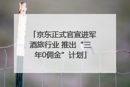 京东正式官宣进军酒旅行业 推出“三年0佣金”计划