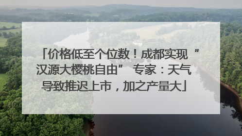价格低至个位数！成都实现“汉源大樱桃自由” 专家：天气导致推迟上市，加之产量大