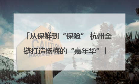 从保鲜到“保险” 杭州全链打造杨梅的“嘉年华”