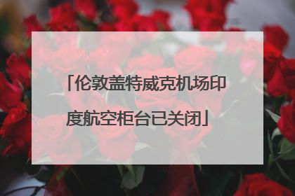 伦敦盖特威克机场印度航空柜台已关闭