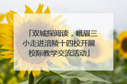 双城探阅读，峨眉三小走进涪陵十四校开展校际教学交流活动