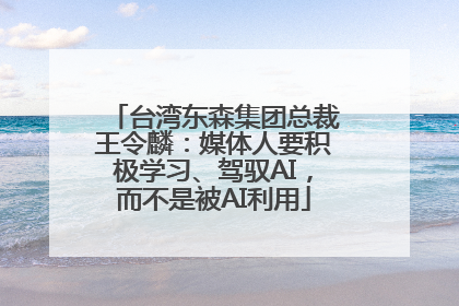台湾东森集团总裁王令麟：媒体人要积极学习、驾驭AI，而不是被AI利用