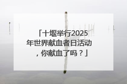 十堰举行2025年世界献血者日活动，你献血了吗？