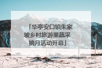 华亭安口镇朱家坡乡村旅游果蔬采摘月活动开幕