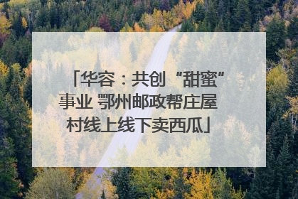 华容：共创“甜蜜”事业 鄂州邮政帮庄屋村线上线下卖西瓜