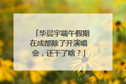 华晨宇端午假期在成都除了开演唱会，还干了啥？