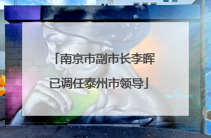 南京市副市长李晖已调任泰州市领导