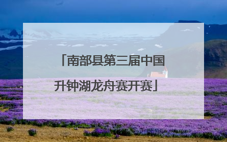 南部县第三届中国升钟湖龙舟赛开赛